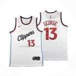 Maglia Los Angeles Clippers Paul George NO 13 Association 2024-25 Bianco