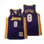 Maglia Los Angeles Lakers Kobe Bryant NO 8 Mitchell & Ness 2001-02 Viola
