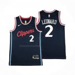 Maglia Los Angeles Clippers Kawhi Leonard NO 2 Icon 2024-25 Blu